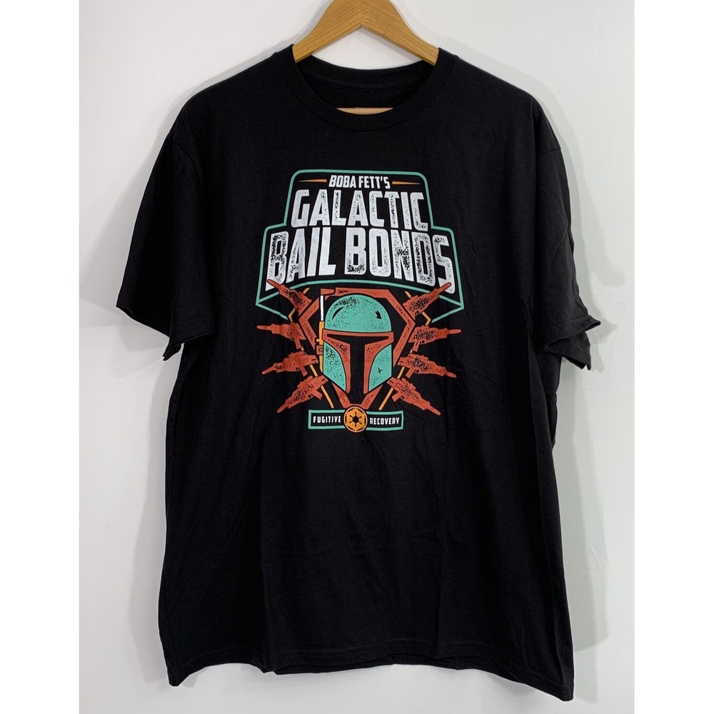 Boba Fett Shirt Mens Adult Extra Large Black Star Wars Mandalorian‎ Cotton